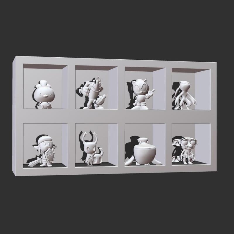 Mini 2CM Crash, Sonic, Hollow, Dobby, Torchic, Pelipper, Ori