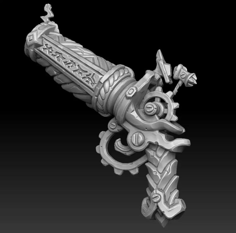 Fantasy dwarf pistol 3d print