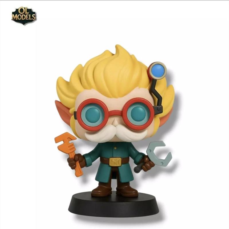 Heimerdinger Chibi Figure League of Legends 3D Model