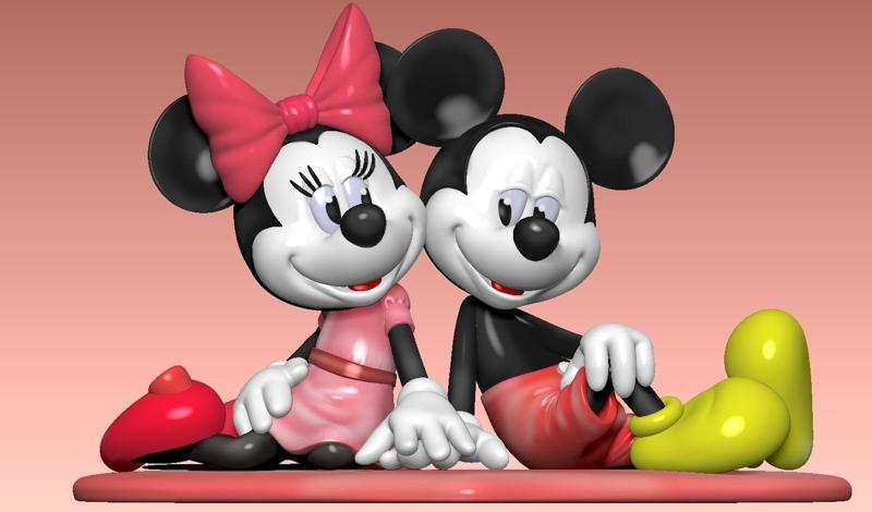 Mickey and Minnie mouse with LOVE STL