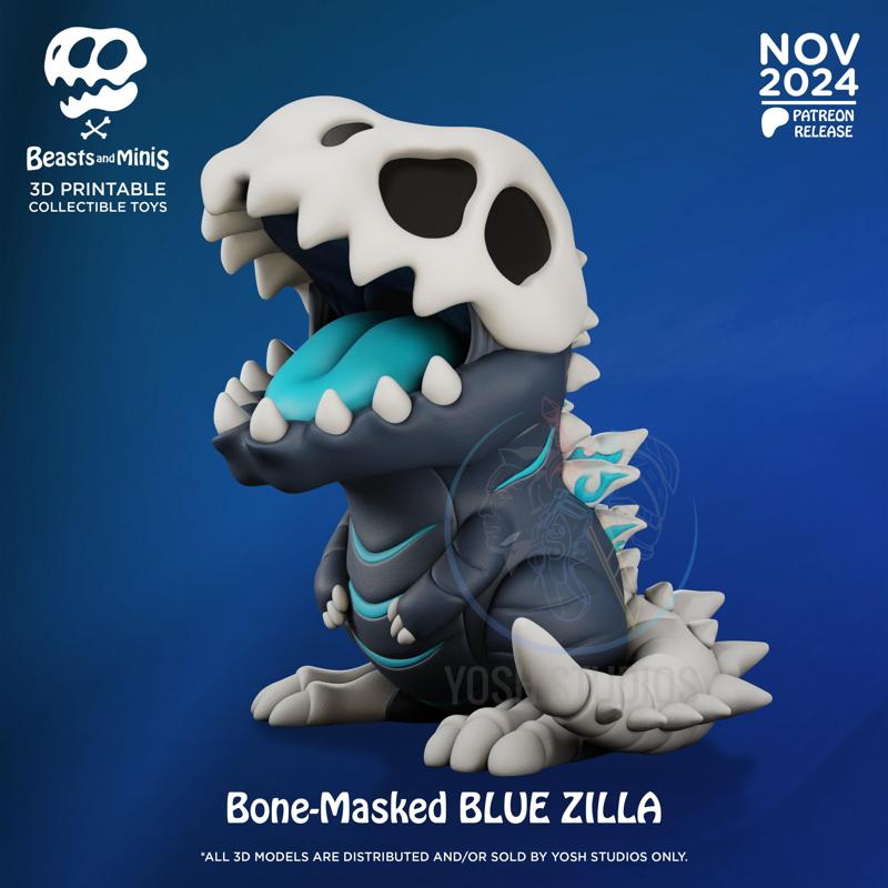 Blue Zilla (Boney Beasts) 3D Printer STL File