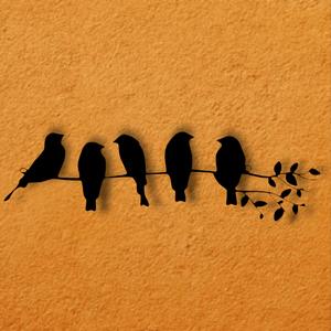 🌿 Birds on Branch Silhouette - Indoor and Outdoor Decoration