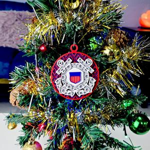 US Coast Guard Tribute Mosaic Holiday Ornament
