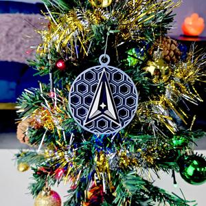 US Space Force Tribute Mosaic Holiday Ornament