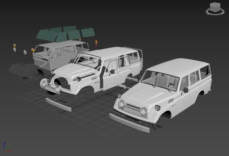 Toyota Land-Cruiser J50 1975 SEPARATED-READY TO PRINT