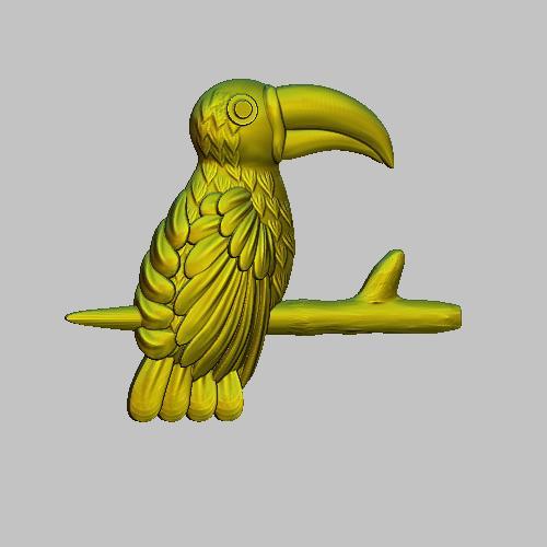 Bird 3D STL template for CNC and 3D printer