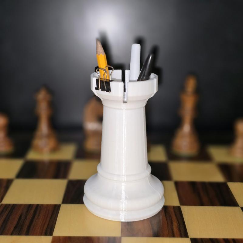 chess rook pencil holder