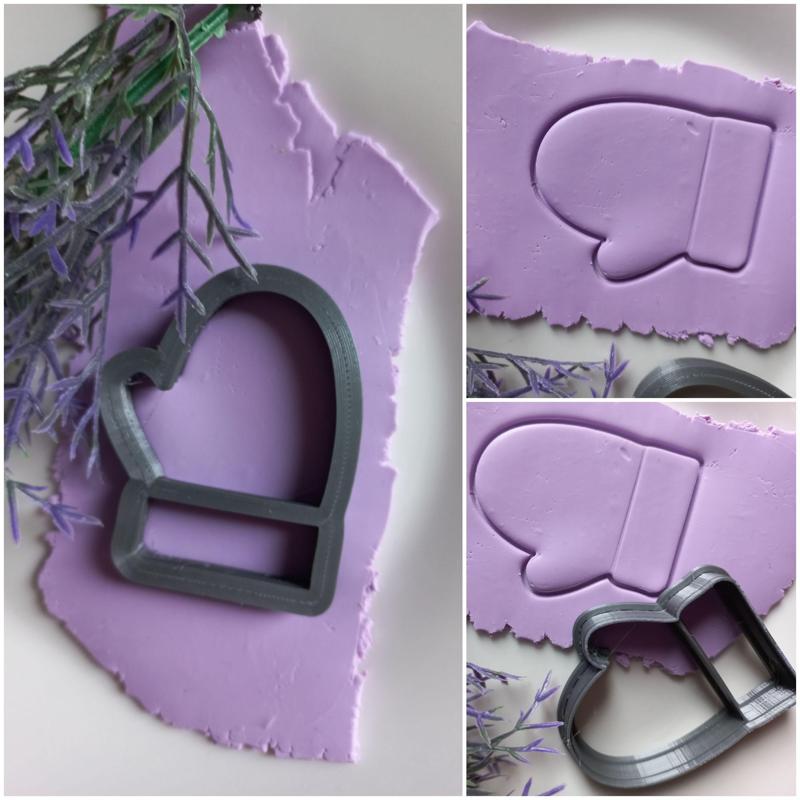 Santa's Gloves/Mittens (Left & Right Hand) Clay/Cookie cutter