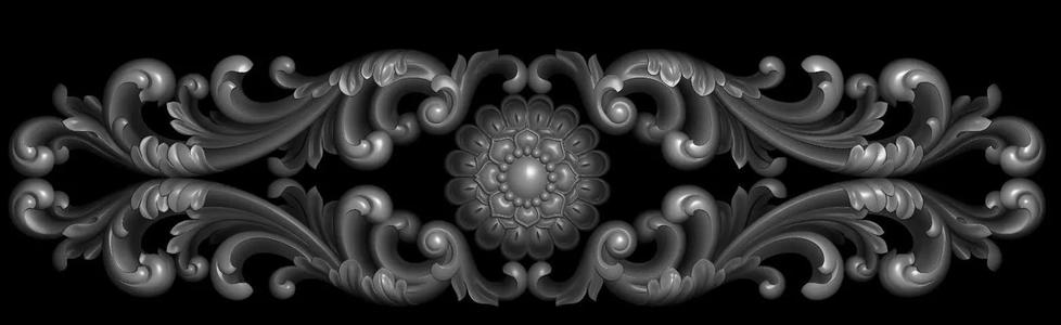 3d model of flowers and leaves