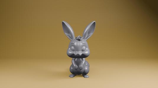 Happy Bunny Cute Desk Toy – 3D Printable STL File