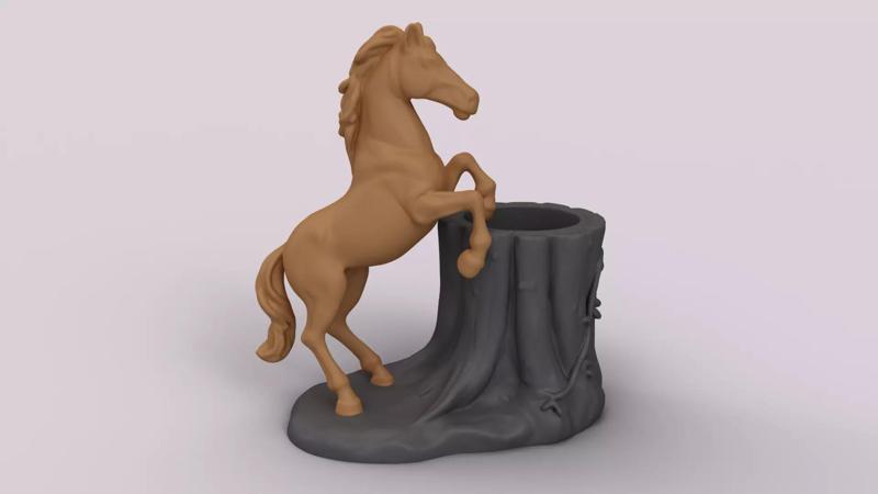 Majestic Horse Planter-Pen Holder-Sculpture