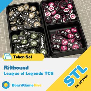 Riftbound Tokens (Chinese & English) STL (Digital File)
