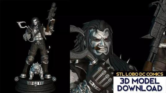 Lobo and Dawg dioram 3d STL files 3d printing fanart