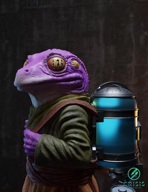 Lady Frog Statue from Mandalorian