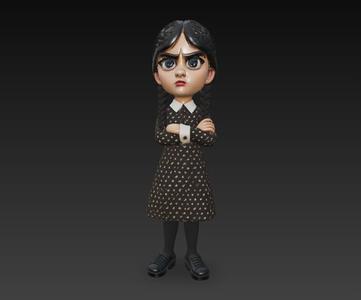 Wednesday Addams Wednesday's Series (Nevermore Academy) – Gothic 3D Collectible