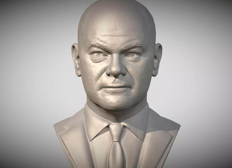 Olaf Scholz bust for 3D printing