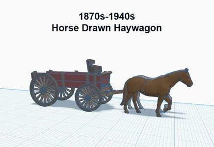 Horse Drawn Haywagon (HO SCALE)