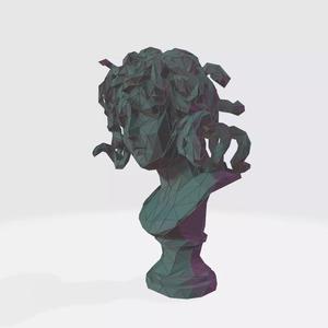 Medusa bust WIREFRAME VORONOI WIREMESH MESH