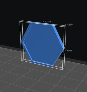 Blank Marker Token Hexagon 20mm