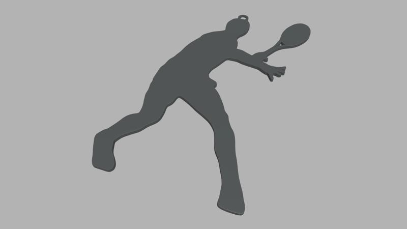 Tennis keychain // Design 01