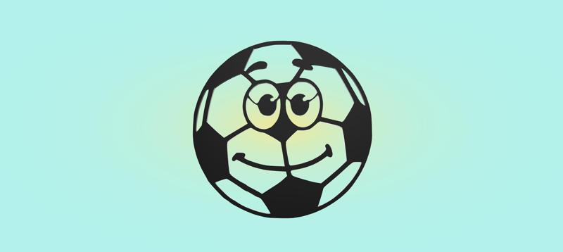 Decorative mural, football, ball