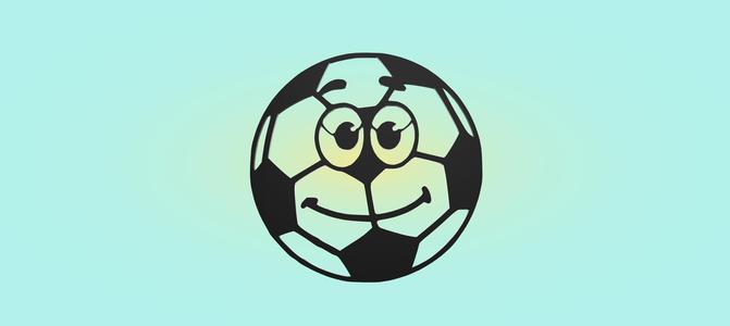 Decorative mural, football, ball