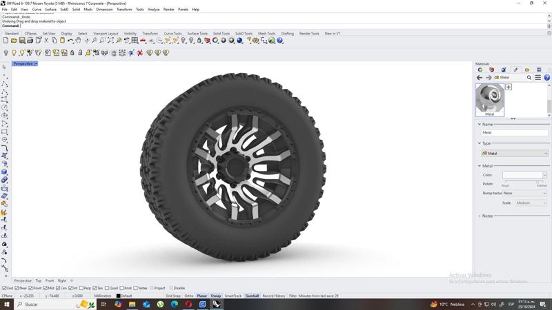 Off road wheel 15¨ 1/18