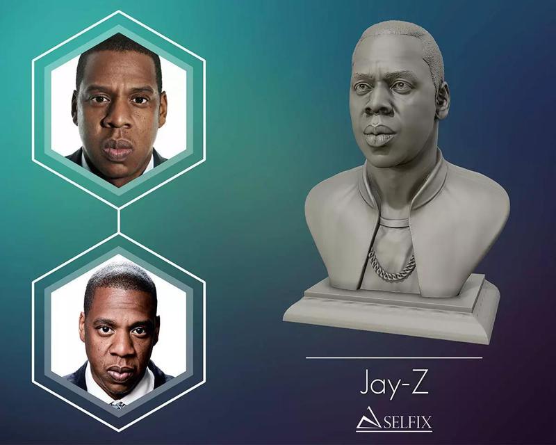 Jay Z Portrait sculpture ready to 3D print