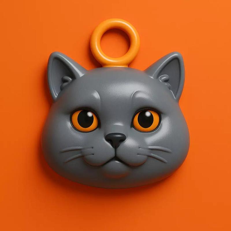 Britanico de Pelo Corto Llavero 3D Plastico STL