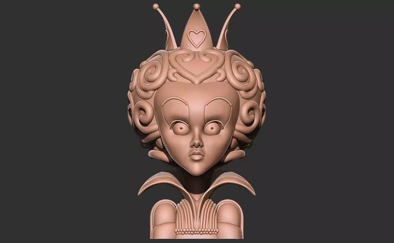 Helena Bonham Carter as the Queen of Hearts 3d Printable model