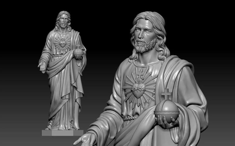 Jesus with Sacred Heart Statue