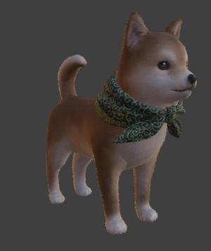 Cute Shiba Dog in Scarf - Adorable Winter Figurine Ready to Print