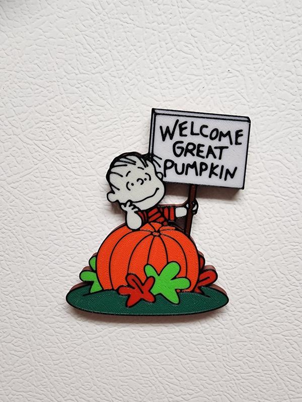 Linus's "Welcome Great Pumpkin" Sign Magnet