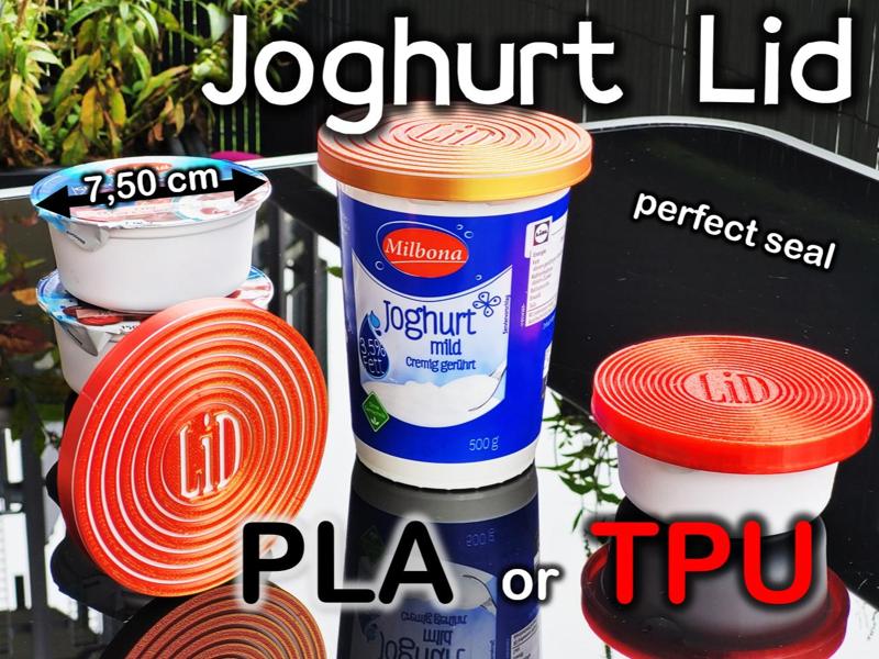 Joghurt Lid – Perfect Seal in PLA & TPU