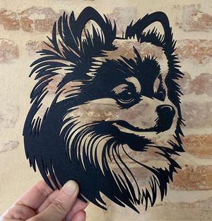 Wall art of Long Haired Chihuahua