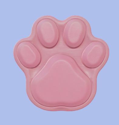 Pink Dog Paw Deco