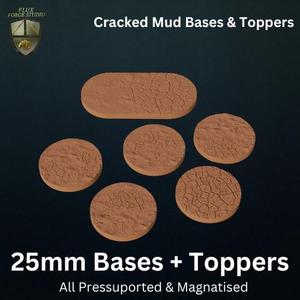 Cracked Mud Bases & Toppers - 25mm Set