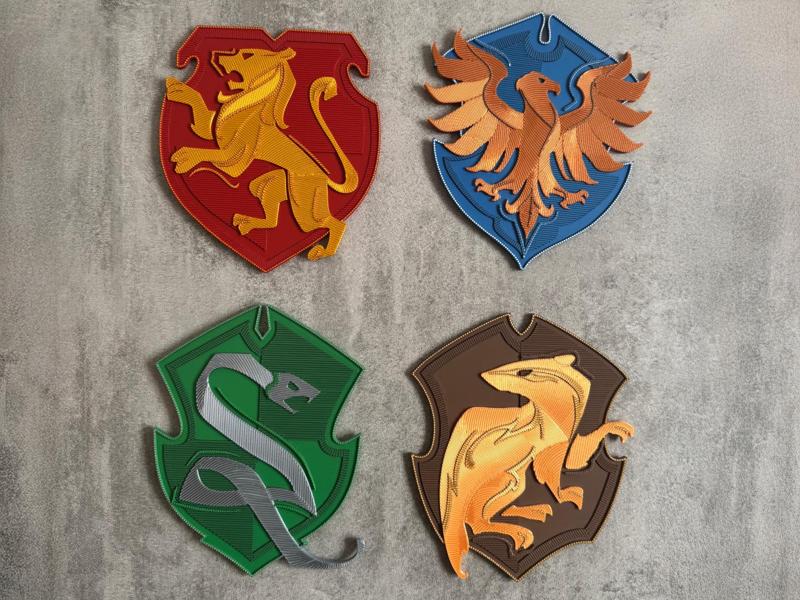 Hogwarts House Crests (Hogwarts Legacy Style)