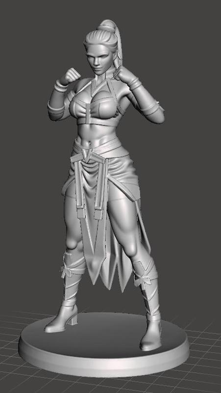 Warrior female ready to fight