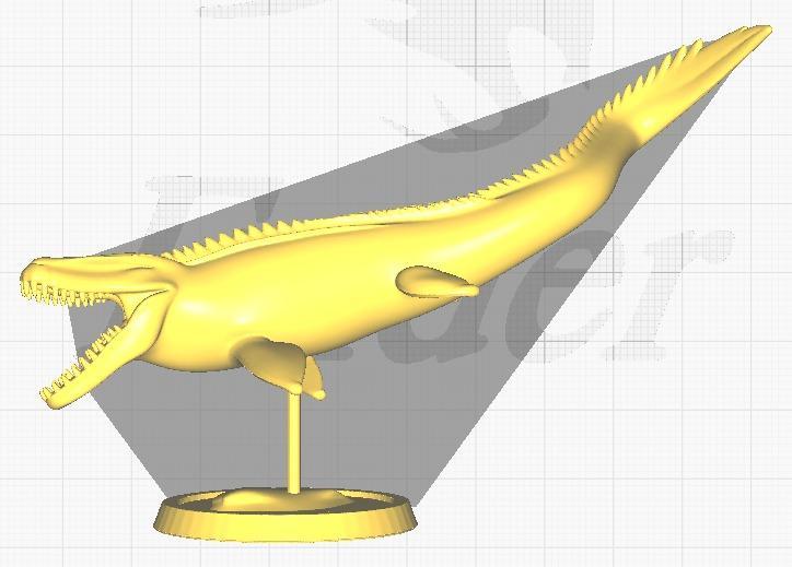 Mosasaurus with Base - Cretaceous Marine Predator