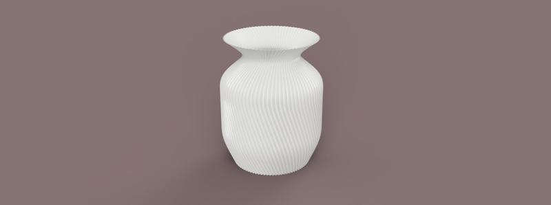 Modern Wavy Vase - Modern Wavy Vase / Florero Moderno Ondulado / Florero Moderno Ondulado / Modern Wavy Flower Pot