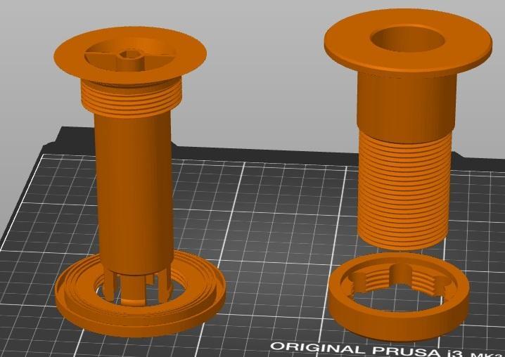 waste part enabling washball / sink to rotate, amazing effect into bathroom