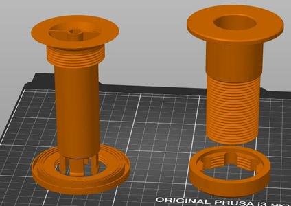 waste part enabling washball / sink to rotate, amazing effect into bathroom