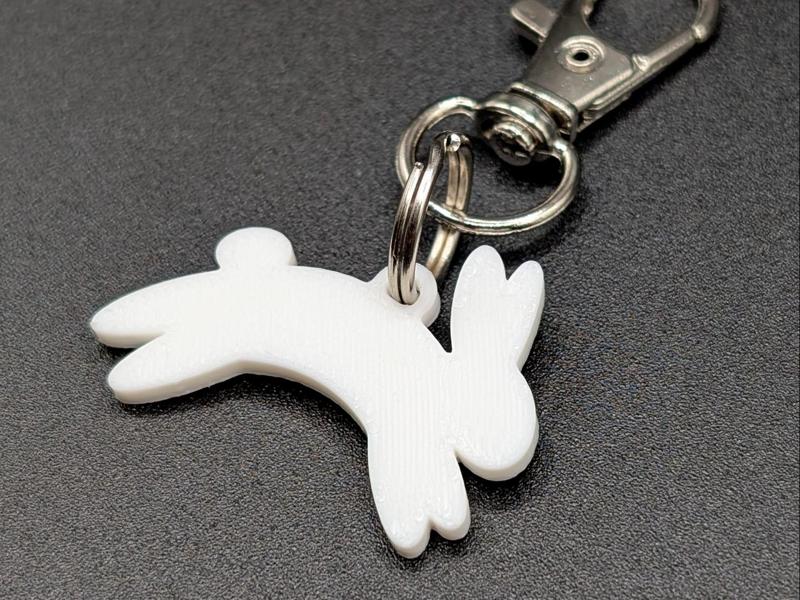 Cute Jumping Bunny Keychain