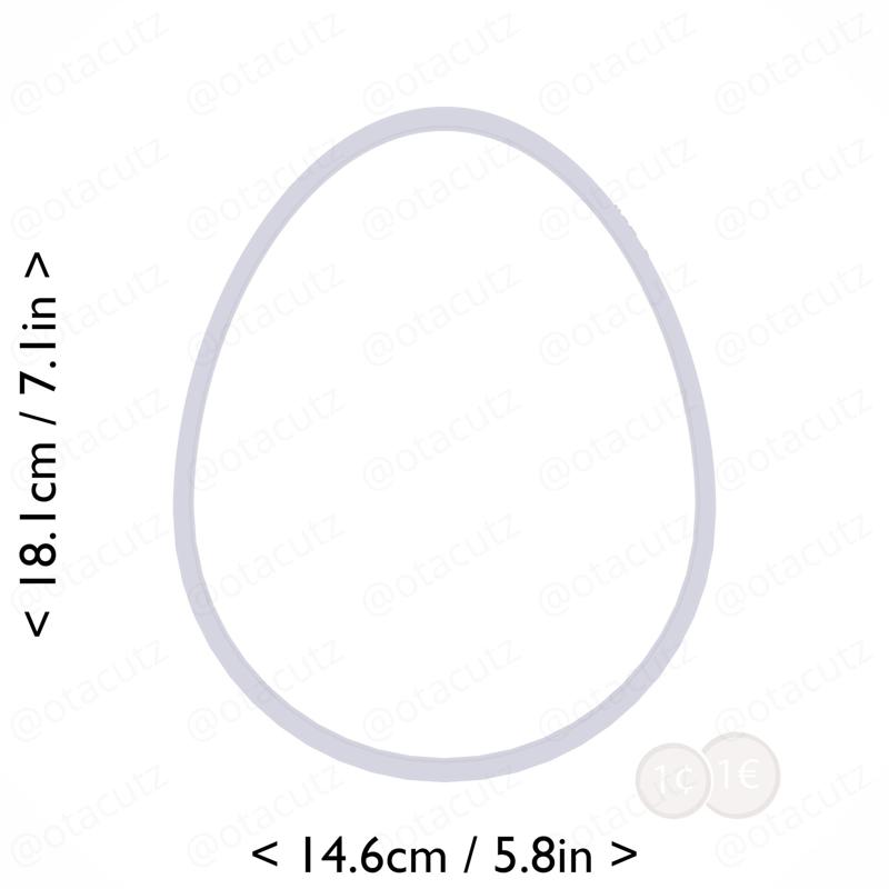 Egg Cookie Cutter 6.75in / 17.1cm