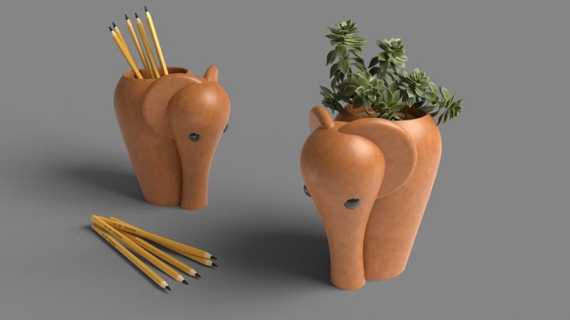 Elephant Duo Pot