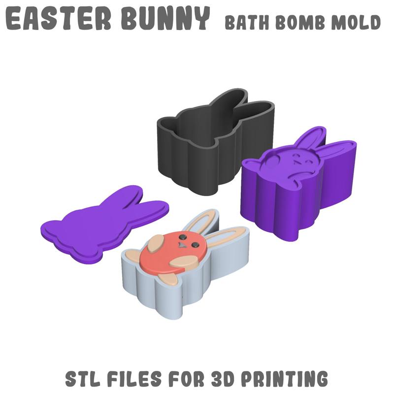 Easter bunny bath bomb mold