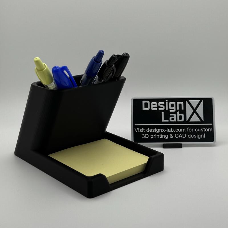 Slanted Pen and Sticky Note Holder - designx-lab.com