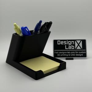 Slanted Pen and Sticky Note Holder - designx-lab.com