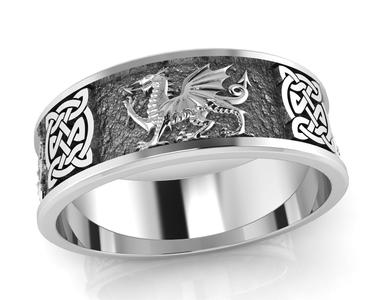 Celtic dragon ring